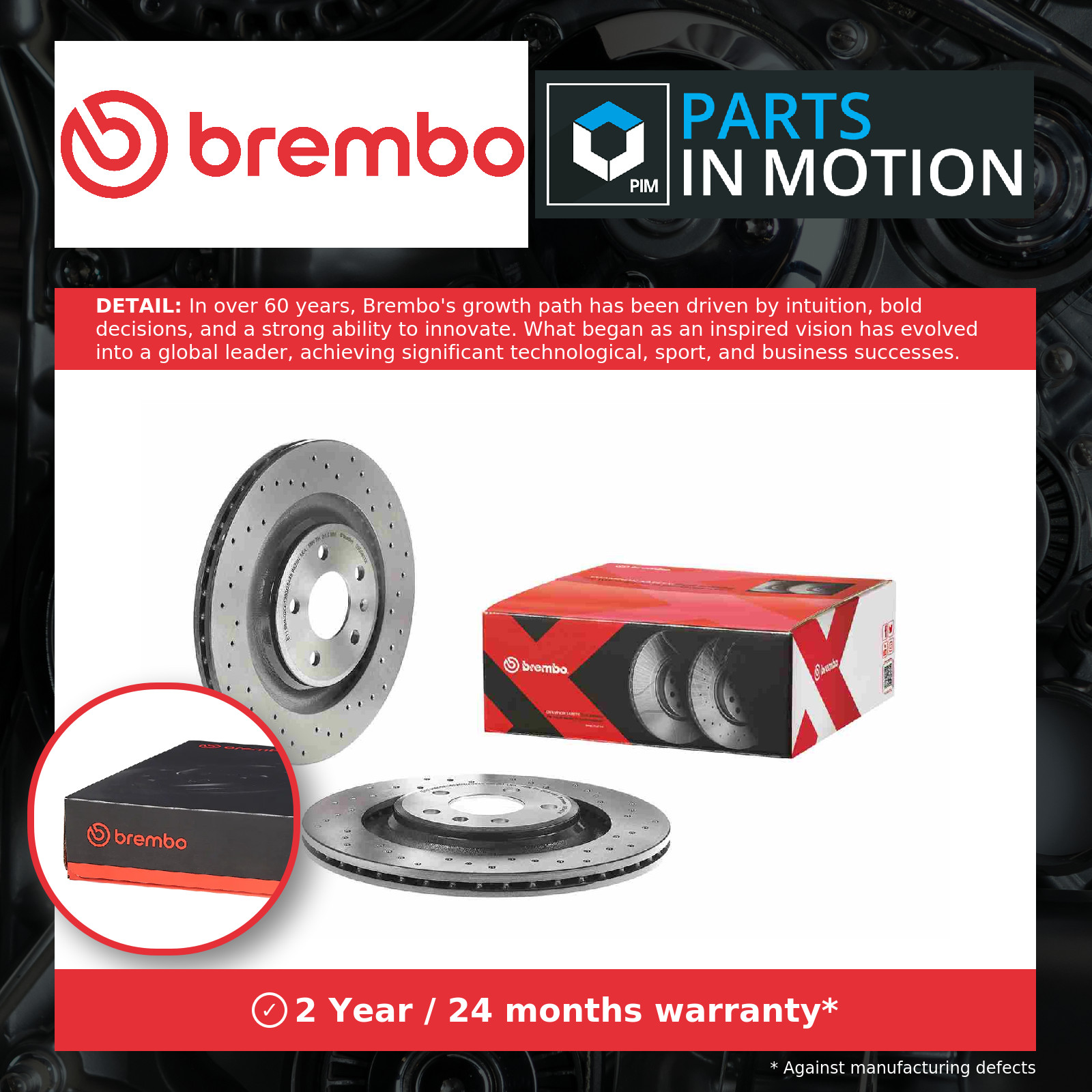 2x Brake Discs Pair Rear Vented Grooved 330mm 09.B040.1X Brembo Xtra 8K0615601C - Image 5