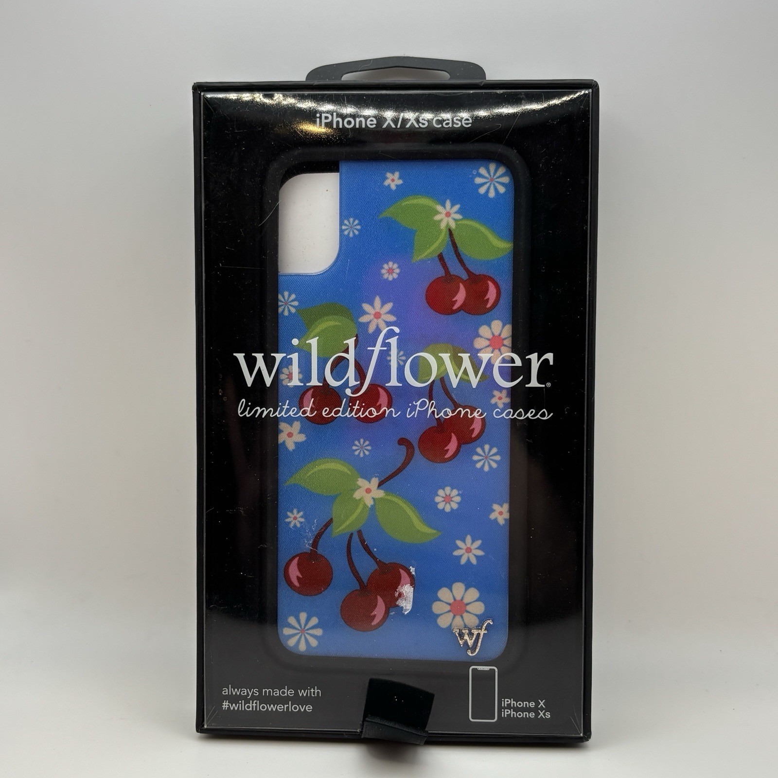iPhone X XS Wildflower Cherries Limited Edition Blue Case New In Box-image