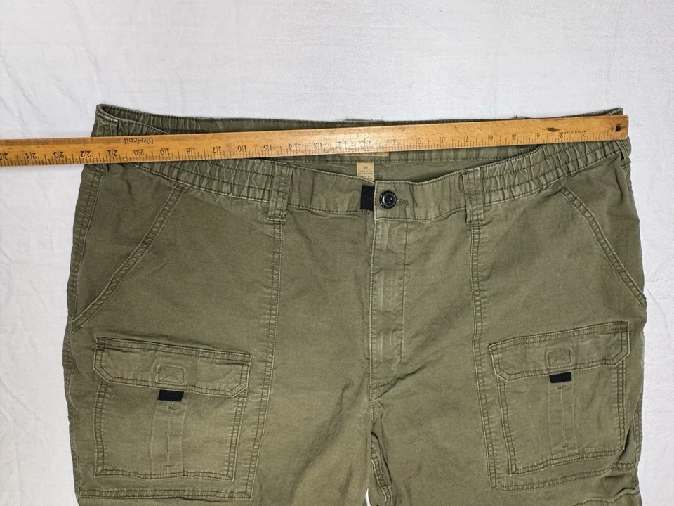 Pantalones Cortos Fundry Para Hombre 50 Verde Chino Elastizados Cintura Elástica Algodón Talla Grande Foto 4 de 4