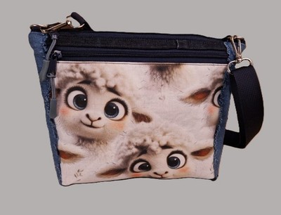Handarbeit *Unikat* kleine Handtasche Jeans Upcycling  Jeanstasche  Schafe