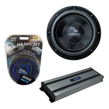 Subwoofer Harmony HA-C102 Car Stereo Competition Carbon 10 Sub 2000W y HA-A400.1