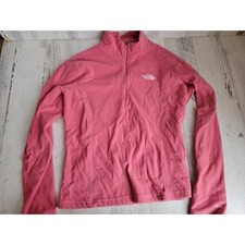 North face youth large pink fleece quarter zip up pullover jacket clothing