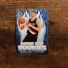 Donovan Clingan 2024-25 Donruss Optic #11 White Hot Rookies Holo Trail Blazers