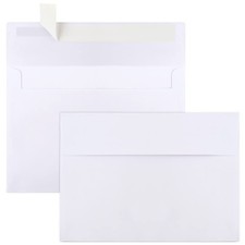 50 Packs 5x7 Envelopes, White A7 5x7 Envelopes for Invitations, Printable, Self