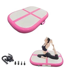 Gymnastics Air Roller Air Barrel 39.37inch*23.6inch*4inch Pink-air block