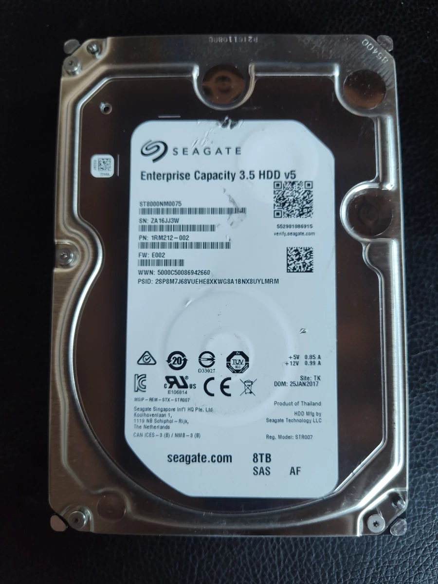 Seagate SAS Internal Hard Disk Drives 8 TB Storage Capacity for