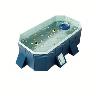 PVC Folding Pool 2.1m (82.68'') Outdoor Swimming Pool 1200L Capacity