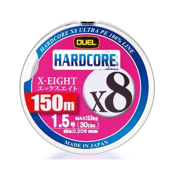 Duel PE line hardcore X8 150m 1.5: silv From japan Official Collectible Japan