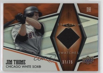 2008 Upper Deck Spectrum Swatches Orange 37/75 Jim Thome #SS-JT HOF 3kd