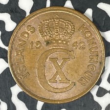 1942 Iceland 5 Aurar Lot#C7782 Nice!