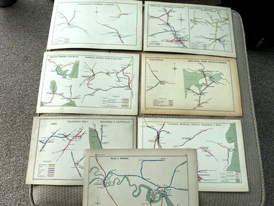 7 KALEDONISCHE EISENBAHN RÄUMUNGSSTELLE KARTEN KREUZUNGSDIAGRAMME 1903 bis 1920