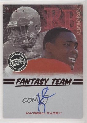 2014 Gameday Gallery Fantasy Team Red 12/25 Ka'Deem Carey Rookie Auto RC pn1