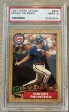 1987 Topps Tiffany #634 Rafael Palmeiro Future Stars RC PSA 9 Cubs Rangers E
