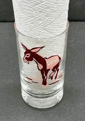 RARE 1952 Democratic National Convention Drinking Glass La Salle Hotel Chicago