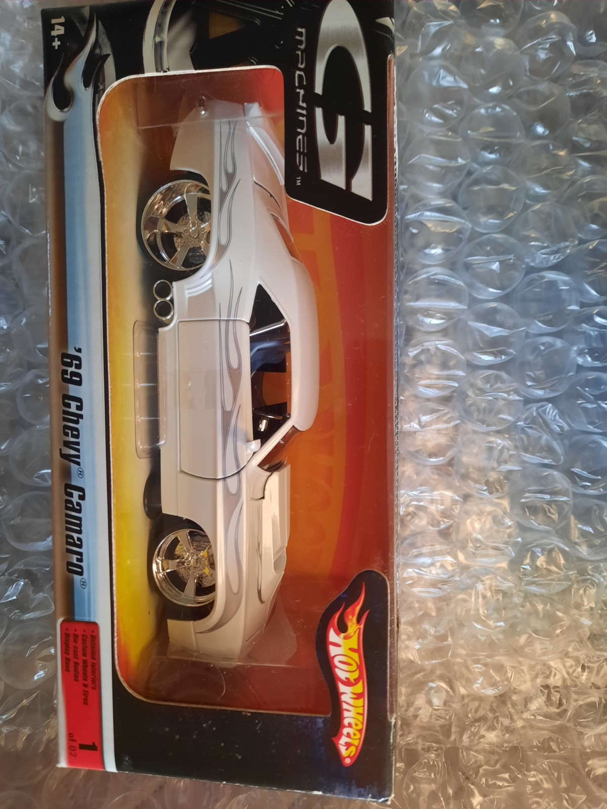 Hot Wheels 69 Chevy Camaro 2006 K7913 White New Editions  Series 1
