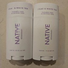 Native Lilac  White Tea Deodorant Stick Aluminum Free 2.6 oz LOT of 2
