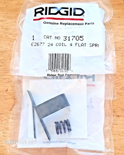 RIDGID 31705 E2677 24" Coil and Flat Spring Assembly NEW FREE SHIPPING