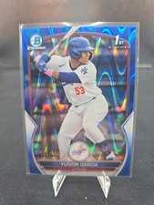 Yunior Garcia 2023 Bowman Chrome 1st Blue Raywave Refracto Dodgers #/150