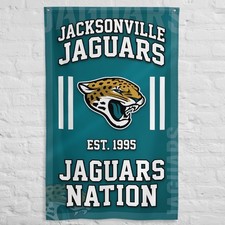 Jacksonville Jaguars Nation Flag 3x5 ft Football Banner Man Cave Wall Decor