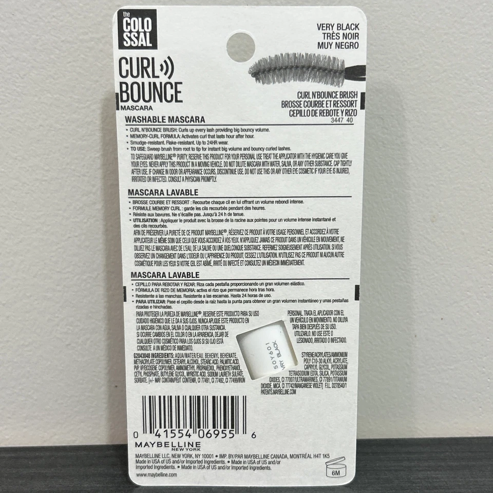 Maybelline The Colossal #355 Curl Bounce Mascara Big Volume Very Black - Image 2 of 2