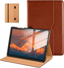 Premium Brown Leather Case for Samsung Galaxy Tab A11 /A11 Plus 11 Inch with Sta