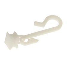 18 x REPLACEMENT SHOWER CURTAIN HOOKS TRACK RAIL WHITE GLIDER BATHROOM RUNNERS