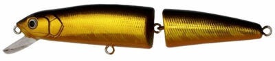 Challenger 4 3/8'' Jointed Minnow 1/2 Oz Fishing Lure 3D Eyes 046 Gold Black BK
