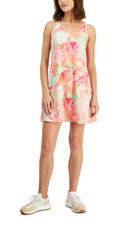 ID Ideology Women Relaxed Printed Performance Dress Pink Shock Size S