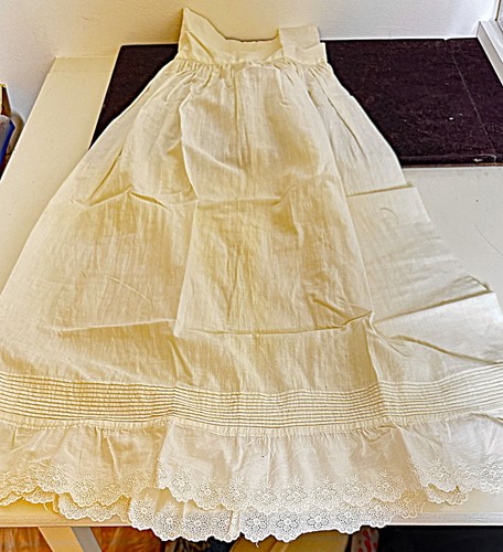 Vintage Antique White Cotton Girl’s Slip Petticoat XX831