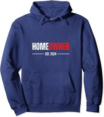 Homeowner Est 2024 Proud Housewarming For New Home Unisex Hooded Sweatshirt
