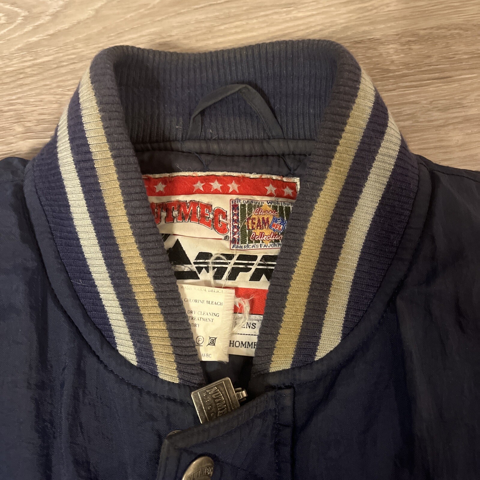 Vintage 90s Nutmeg by Campri NFL Dallas Cowboys Varsity Bomber Jacket