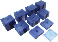  200 CD Trays - New Standard Replacement Inserts Colored Frosted Blue CDIS80FB