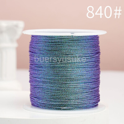 25-100M Nylon Sparkle Glitter Sewing Braided Thread Cord 0.2-0.8mm Widths