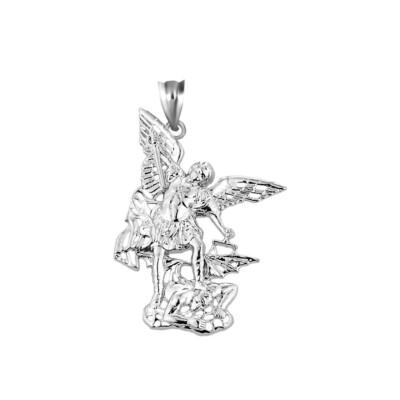 Mittelgroßer Anhänger Sterlingsilber St. Michael vs Teufel