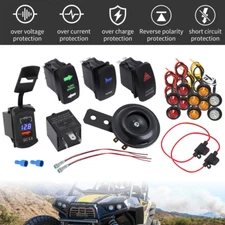 Universal LED Turn Signal Light Street Legal Kit Horn USB/PD Charger For UTV SXS