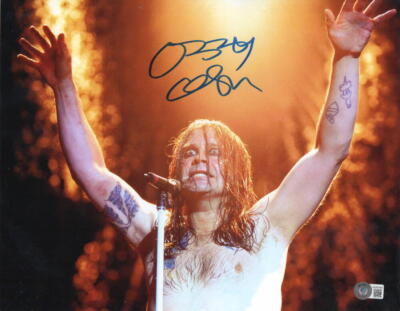 OZZY OSBOURNE SIGNED 11X14 PHOTO BLACK SABBATH AUTOGRAPH BECKETT