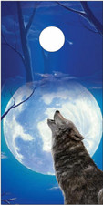 Wolf Howling Cornhole Wrap Bag Toss Skin Decal Sticker