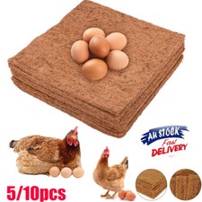 5/10Pcs Reusable Chicken Nesting Pads Hens Nest Bedding Mats Natural Coconut AU