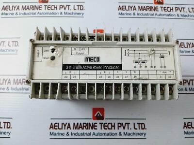 MECO WT33 3 Phi 3 Wire Active Power Transducer 4-20MADC INTO 0-500OHM