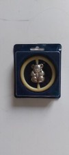 Vintage Silver Plated Bear Form Baby Rattle Teething Ring bell Boxed