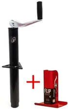 SOUTHWEST WHEEL™ 5,000 lbs top wind A-frame Trailer Jack w/ 4" Flip Foot