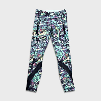 Lululemon Inspire Tight II Full On Luxtreme Mesh Womens Size 4 Blue Yoga Legging