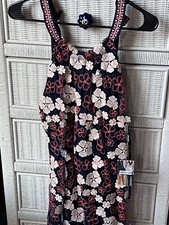 Womens Multi color flower appliqué DiModa brand new dress size M