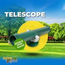 SWING SET STUFF TELESCOPE GREEN playground kid fort park accessories wood 0006