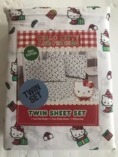 Hello Kitty  & Friends NEW Christmas Presents TWIN Sheet Set - 3 pieces