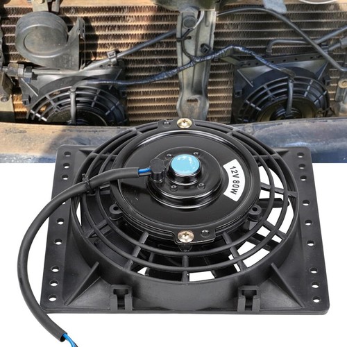6" 12V 80W Universal Elektrische Kühler Lüfter Kühlerlüfter Ziehen Schieben - Picture 2 of 11