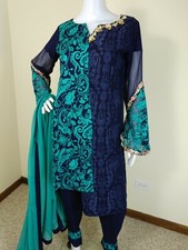 Pakistani Indian Party Wear Embroidery S,M, L
