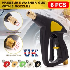 High Pressure Washer Spray Gun Car Jet Water Lance Power Washing 5 Nozzle Tips