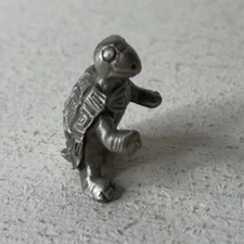Vintage 1982 Hudson Pewter Turtle Tortoise Figurine EXCELLENT