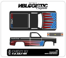 '83 CHEVY SILVERADO Custom WaterSlide Decal for hot wheels 1/64  096